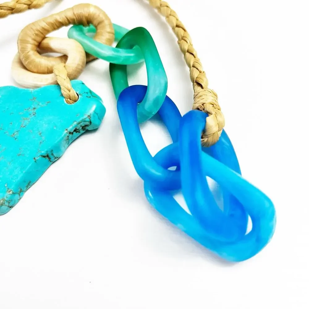 NEW Chico's Cool Multi Links Long Necklace - Picture 6 of 10